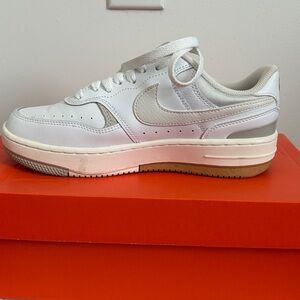 Nike White and Silver Casual Sneakers